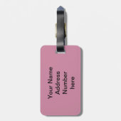 Roze muziek bagagelabel (Achterkant verticaal)