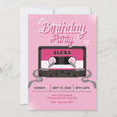 Roze muziek cassette  kaart (Voorkant)