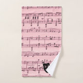 Roze muziek- en theatermaskers bad handdoek (Handdoek)