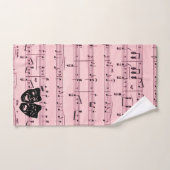 Roze muziek- en theatermaskers bad handdoek (Handdoek)