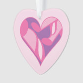 Roze Muziek Hart Ornament (voorkant)