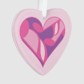 Roze Muziek Hart Ornament (voorkant)