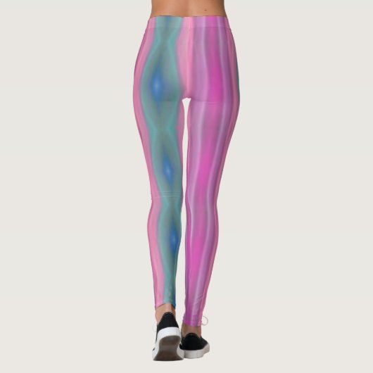 Roze muziek leggings (Achterkant)