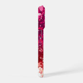 Roze muziek luidspreker en verf spatten iPhone hoesje (Rechterkant)