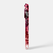 Roze muziek luidspreker en verf spatten iPhone hoesje (Linkerkant)