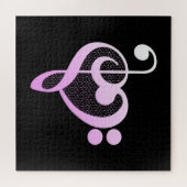 Roze Muziek Muzikant Hart Legpuzzel (Horizontaal)