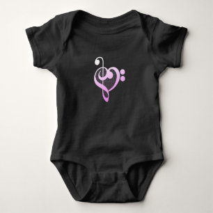 Roze Muziek Muzikant Hart Romper