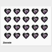 Roze Muziek Muzikant Hart Sticker (Vel)