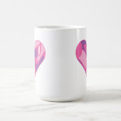 Roze Muziek Note Patterned Heart Mok (Center)