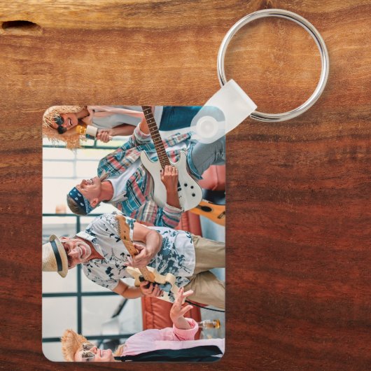 Roze muziek verbindt mensen Sleutelhanger (Achterkant)