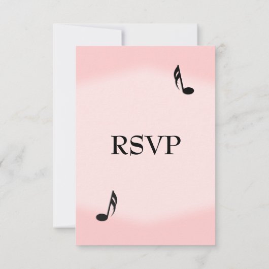 Roze Muziek Wedding RSVP (Achterkant)