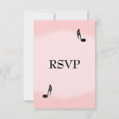 Roze Muziek Wedding RSVP (Achterkant)