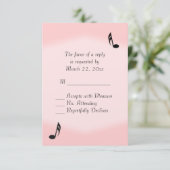 Roze Muziek Wedding RSVP (Staand voorkant)
