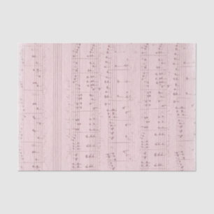 roze muziekblad tissuepapier