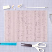  roze muziekblad tissuepapier (Craft)