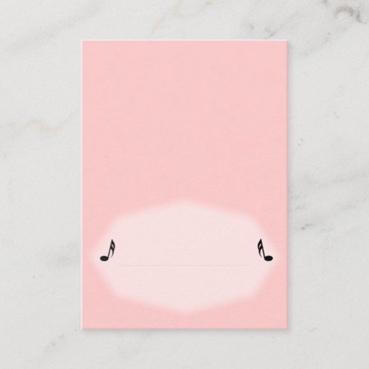 Roze muziekkaart plaatskaartje (Voorkant)