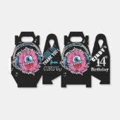 Roze Muziekmonster met Hoofdtelefoon Favoriete Doo Bedankdoosjes (Uitgevouwen)