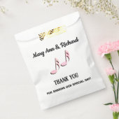 Roze Muzieknoten Hartelijk dank Bedankzakje (Gezegeld)