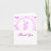 Roze, Muzieknoten van Love_ Bedankkaart (Voorkant)