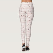 Roze muzieknotenblad leggings (Achterkant)