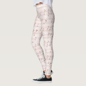 Roze muzieknotenblad leggings (Links)