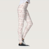 Roze muzieknotenblad leggings (Rechts)