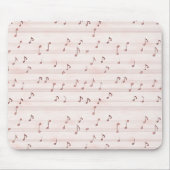 Roze muzieknotenblad muismat (Voorkant)