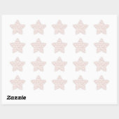 Roze muzieknotenblad ster sticker (Vel)