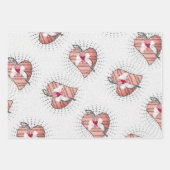 Roze muzieknotitiehoofden inpakpapier vel (Voorkant 3)