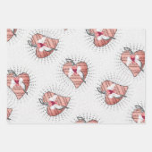 Roze muzieknotitiehoofden inpakpapier vel (Voorkant)