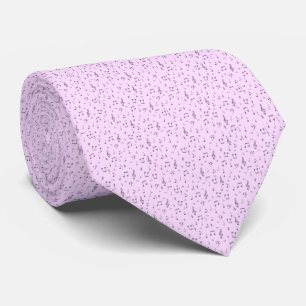 Roze muzieknotities stropdas