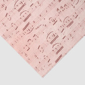 Roze muzieknotities tissuepapier (Detail)