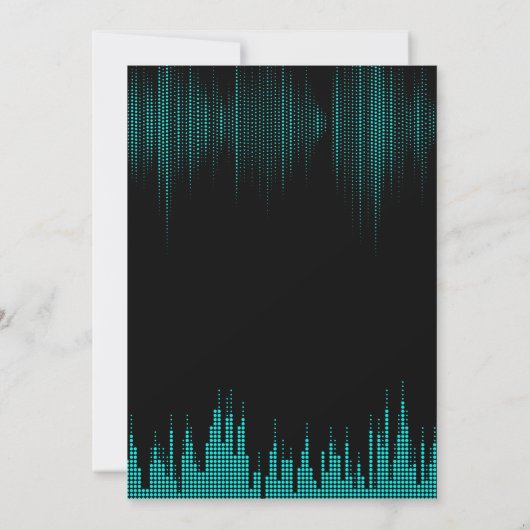 Roze Muzikale Verjaardag Uitnodiging (Achterkant)