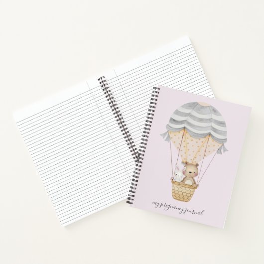 Roze My Pregnancy Woodland Animals Journal Notitieboek (Binnen)
