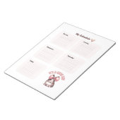 Roze My Schedule Dagelijkse Planner Notitieblok (Schuin)