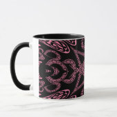 Roze mysterie Gotische monogram K Mok (Links)