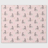 Roze mystieke hemelslang cadeaupapier (Vlak)