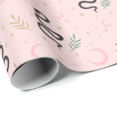 Roze mystieke hemelslang cadeaupapier (Rol Hoek)