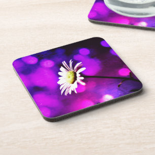 Roze N Amethyst Daisy Bier Onderzetter