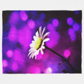 Roze N Amethyst Daisy Fleece Deken (Voorkant (Horizontaal))