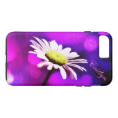 Roze N Amethyst Daisy iPhone 7+ hoesje *Personalis (Achterkant (Horizontaal))