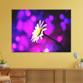Roze N Amethyst Daisy Wrapped Canvas Afdruk (Insitu (Woonkamer))