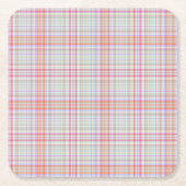 Roze 'n Groen Geometrisch Plakt Kartonnen Onderzetters (Voorkant)