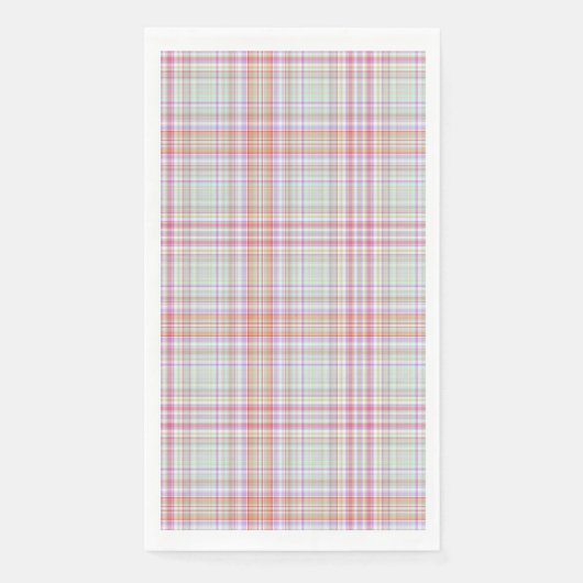 Roze 'n Groen Geometrisch Plakt Servet (Voorkant)