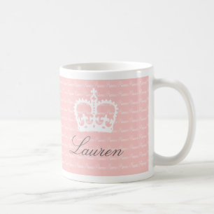Roze-n-White prinses Koffiemok