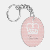 Roze-n-White prinses Sleutelhanger (Voorkant Links)
