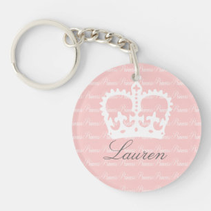 Roze-n-White prinses Sleutelhanger