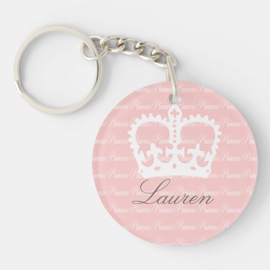 Roze-n-White prinses Sleutelhanger (Voorkant)