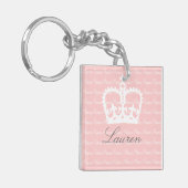 Roze-n-White prinses Sleutelhanger (Voorkant Links)