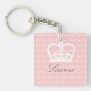 Roze-n-White prinses Sleutelhanger